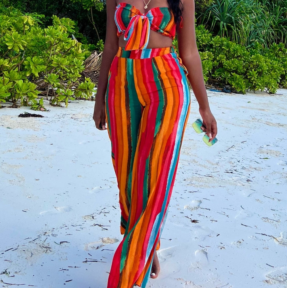 Well wishes stripes pants set - Picture 3 of 4